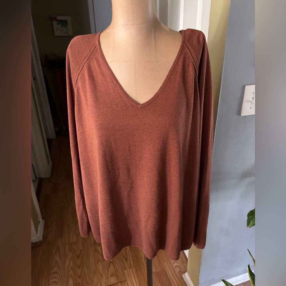 J Jill Silk & Cotton Long Sleeve Light sweater Classic Minimalist Large P
